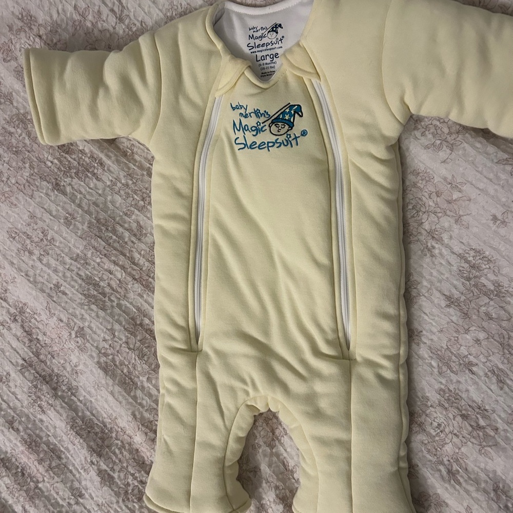 Baby Merlin's Magic Sleepsuit in Soft Yellow